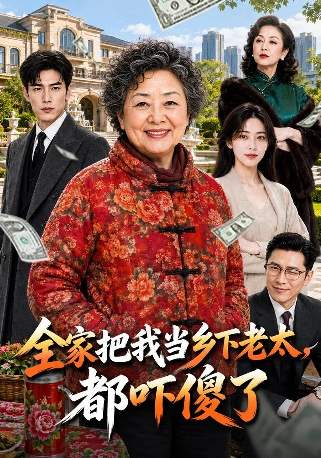 《全家把我当乡下老太，都吓傻了》AI剧封面